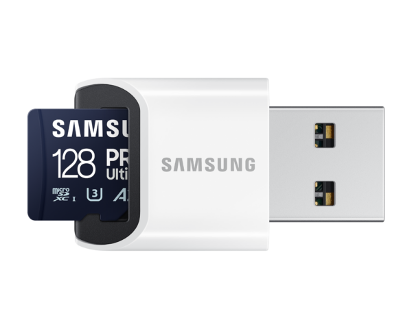 Samsung MicroSDXC 128GB PRO Ultimate (čtení/zápis: 200/130 MB/s) + USB adaptér - Image 2