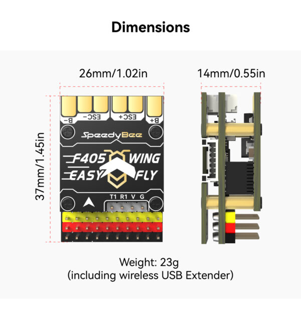 SpeedyBee F405 WING MINI Fixed Wing Flight Controller - Image 11