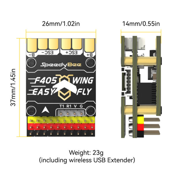 SpeedyBee F405 WING MINI Fixed Wing Flight Controller - Image 5