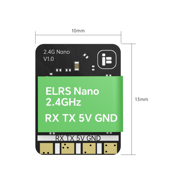 iFlight ExpressLRS ELRS Nano Receiver 2.4GHz RX + 70mm Mini Anténa - Image 2