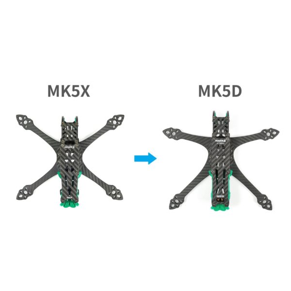 GEPRC MARK5 GEP-MK5D O3 DeadCat Standard Frame Orange/Green - Image 3