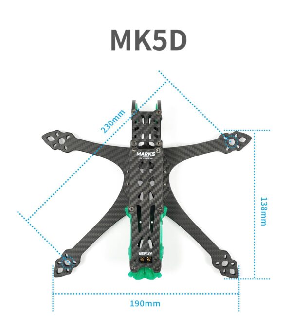 GEPRC MARK5 GEP-MK5D O3 DeadCat Standard Frame Orange/Green - Image 12