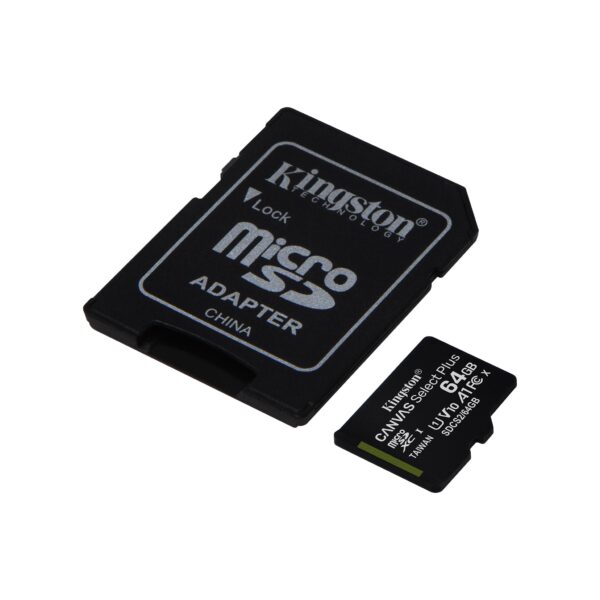 Kingston MicroSDHC 64GB Canvas Select Plus (čtení/zápis: 100/85 MB/s) + SD adaptér - Image 3