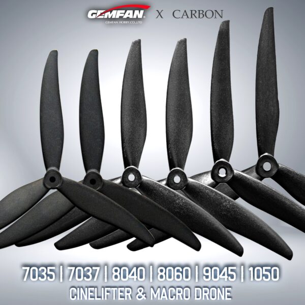 Gemfan 8" 8060 Cinelifter Glass Fiber Nylon 3 Blade 1xCW + 1xCCW - Image 3