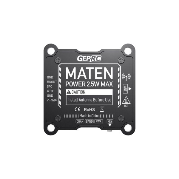 GEPRC MATEN 5.8G 2.5W 72CH VTX - Image 4